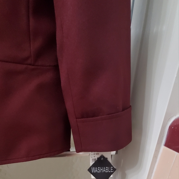 NWT Emily 2 Piece Pant Suit; Sz 14; Wine Color; Lined; $70 - Picture 15 of 16